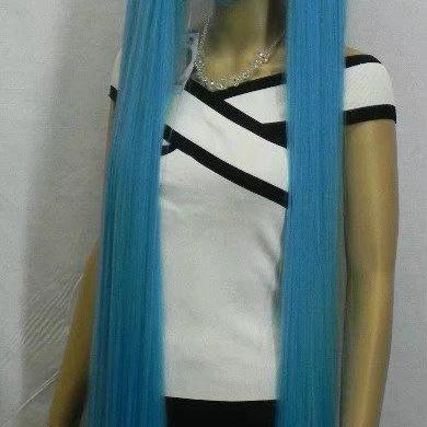 Blue Long Women Wig Cosplay Wig Long Wigs Newly..