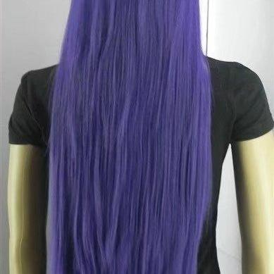 Purple Long Women Wigs Synthetic Wig Gz#015..