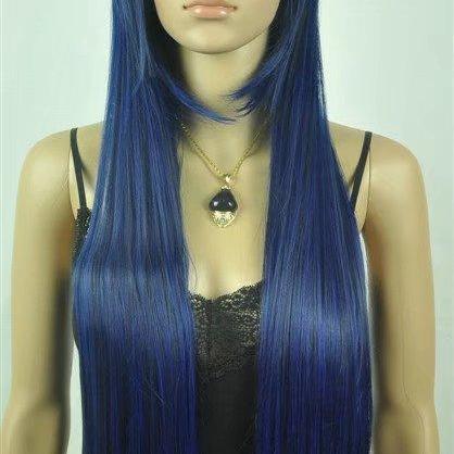 Royalblue Long Women Wigs Synthetic Wig Gz#01201..