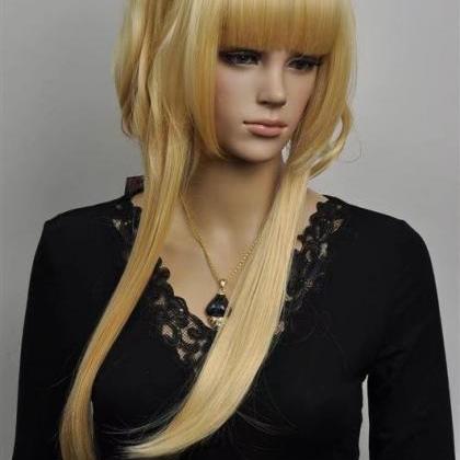 Gold Women Wigs Synthetic Wig Christmas Gift 2017..