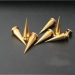 50pcs 25mm Gold Metal Bullet Studs Rivets Spikes..