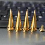 50pcs 25mm Gold Metal Bullet Studs Rivets Spikes..