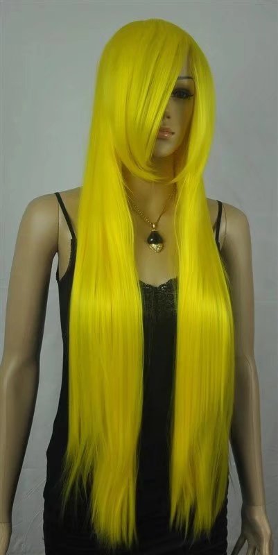 Yellow Cosplay Long Women Wigs Synthetic Wig Gz#004