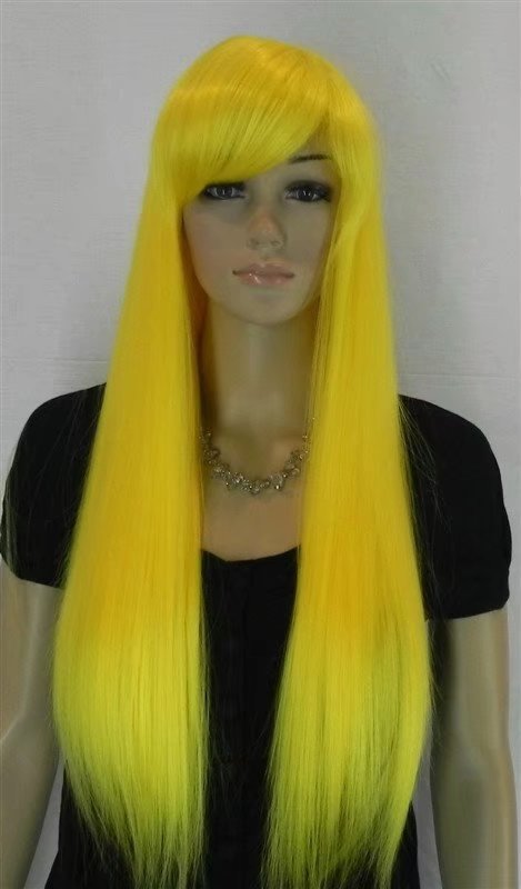 Yellow Cosplay Long Women Wigs Synthetic Wig Gz#009 Abc Fashioin Girls Clothing Abc