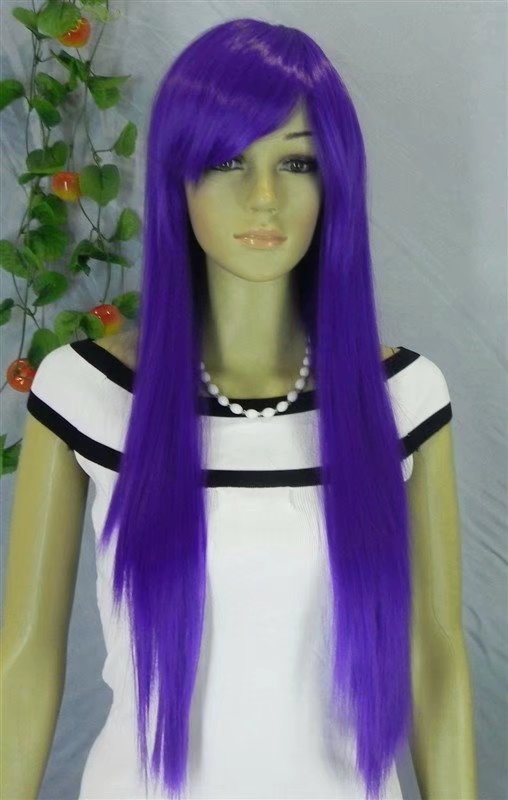 Purple Long Women Wigs Synthetic Wig Gz#00012 Abc Fashioin Girls Clothing Abc