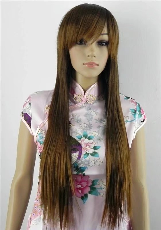 Brown Long Women Wigs Synthetic Wig Gz#012005 Ashioin Girls Clothing Abc